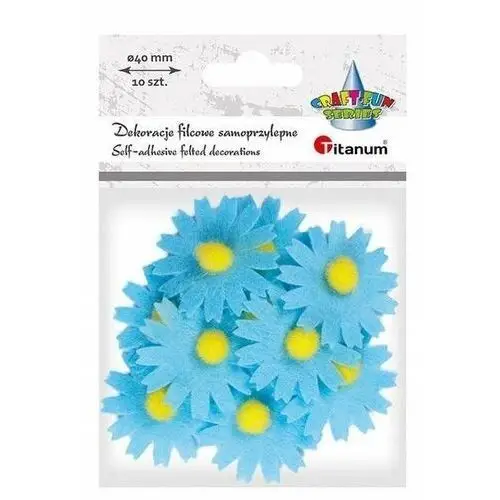 Kwiaty Samoprzylepne 10Szt Niebieskie Titanum