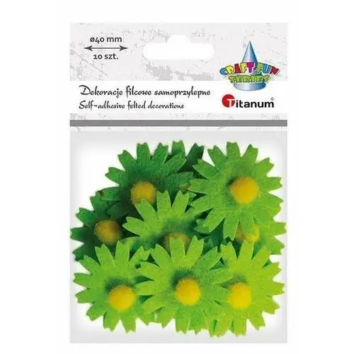 Kwiaty Samoprzylepne 10Szt Zielone Titanum