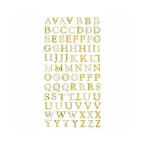 Titanum Naklejki 85szt. 18mm alfabet złoty