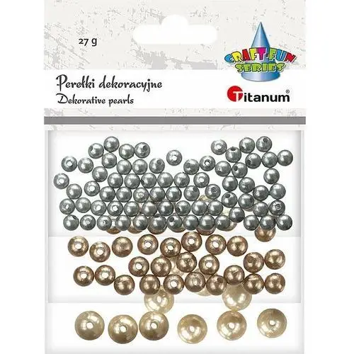Perełki dekoracyjne mix srebrne miedziane perłowe 27g Titanum
