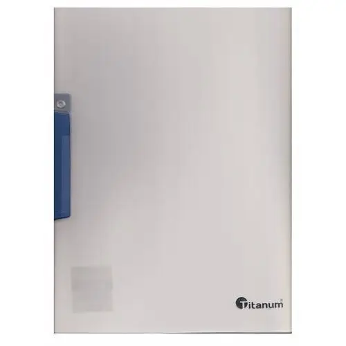 Titanum Skoroszyt transparentny z klipsem niebieskim a4 na dokumenty