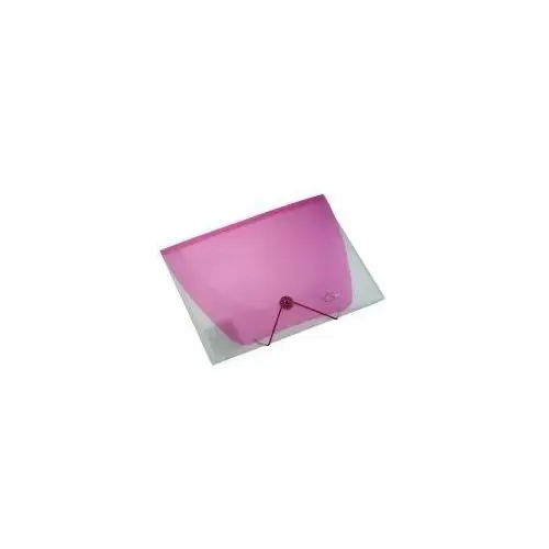 Titanum Teczka PP A4 z gumką transparentna różowa