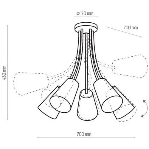 Tk lighting Lampa sufitowa do pokoju dziecięcego wire 2107 tkaninowa kolorowa 5