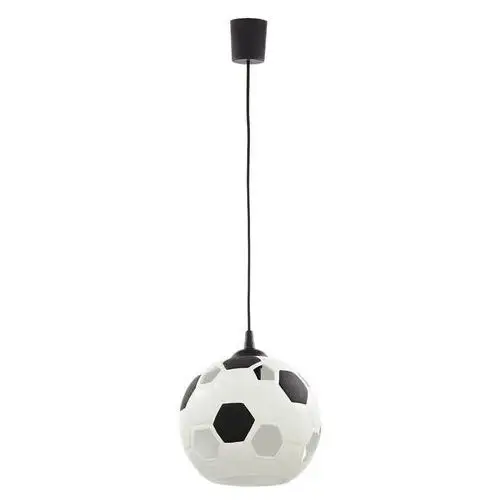 Lampa wisząca Football 6147 TK Lighting do dziecięcego pokoju piłka czarna biała