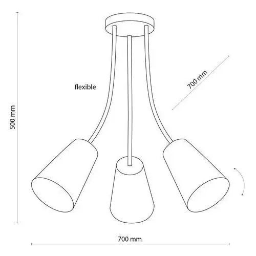 Potrójna lampa sufitowa dziecięca Wire 6024 TK Lighting tkaninowy kolorowy, 6024 4