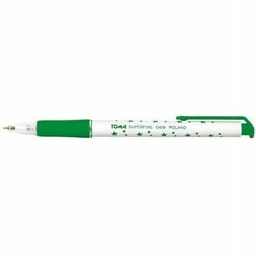 Długopis automatyczny, zielony, kolor zielony