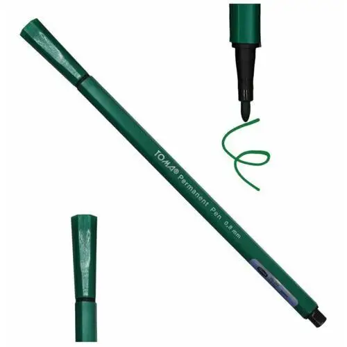 Marker permanentny pisak cienki zielony TOMA wodoodporny TO-315