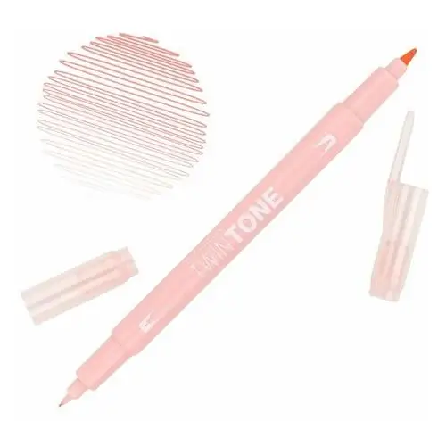 Tombow Marker dwustronny brush pen twintone coral pink różowy