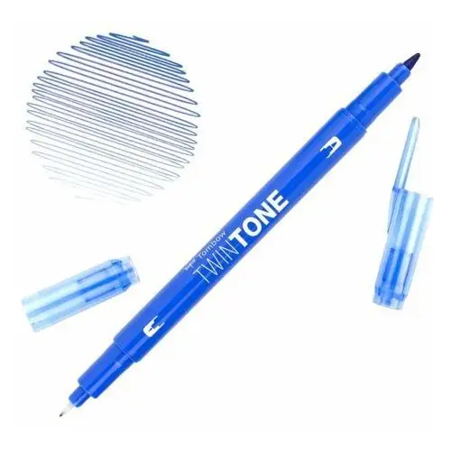 Marker dwustronny brush pen twintone french blue niebieski Tombow