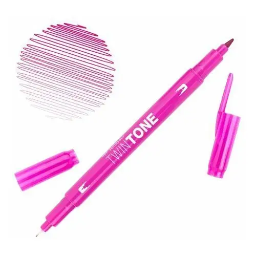 Tombow Marker dwustronny brush pen twintone fuchsia pink róż