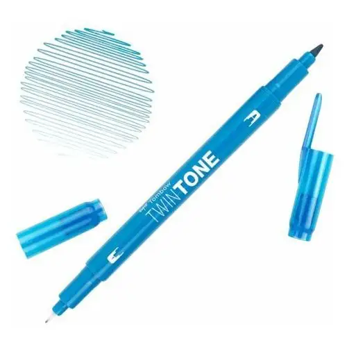Marker dwustronny brush pen twintone turquoise blue turkusowy Tombow