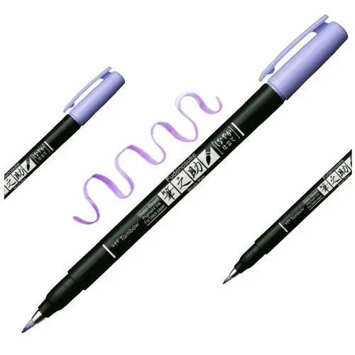 Tombow Pisak do kaligrafii pędzelkowy brush pen fudenosuke pastel fioletowy violet