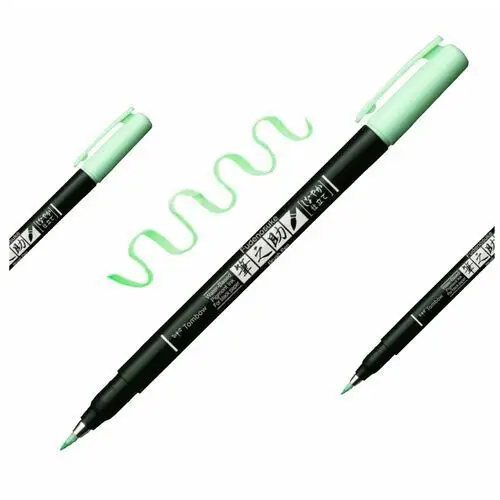 Pisak do kaligrafii pędzelkowy brush pen fudenosuke pastel zielony green Tombow