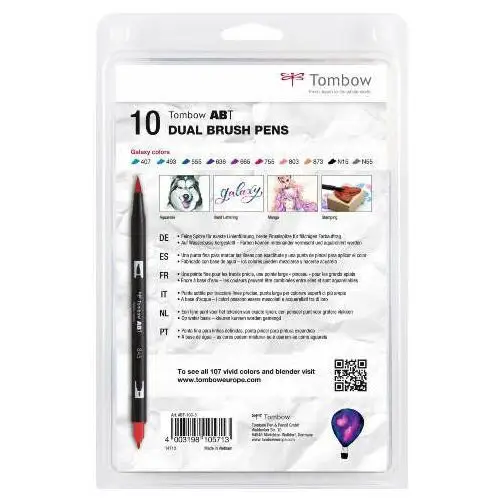 Zestaw flamastrów Dual Brush Pen Galaxy, 10 sztuk