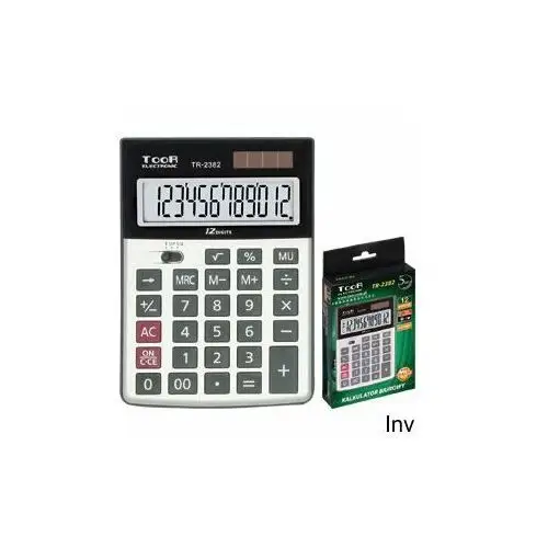 Toor Kalkulator tr-2382, 12 pozycyjny, podwójne zasilanie 120-1432