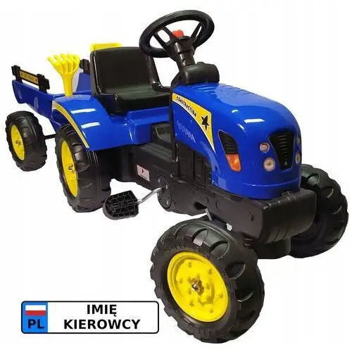 Traktor na pedały z przyczepą 133 cm tablica