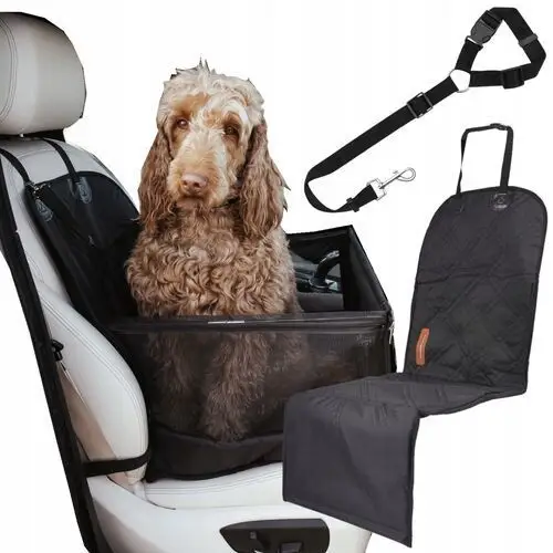 Transporter Kojec Fotelik Dla Psa Do Samochodu Na Siedzenie Smycz Krótka