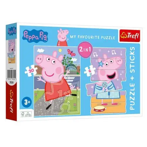 Trefl puzzle z kolekcji świnki peppy (puzzle i naklejki)