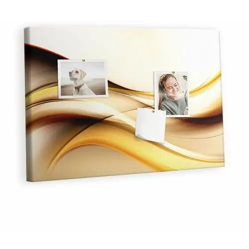 Kolorowy organizer - tablica korkowa z pinezkami - abstrakcja fala 60x40 cm Tulup