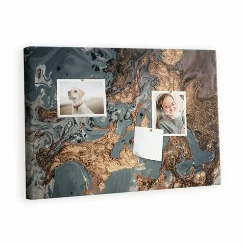 Tulup Kolorowy organizer - tablica korkowa z pinezkami - dekoracyjny marmur 60x40 cm