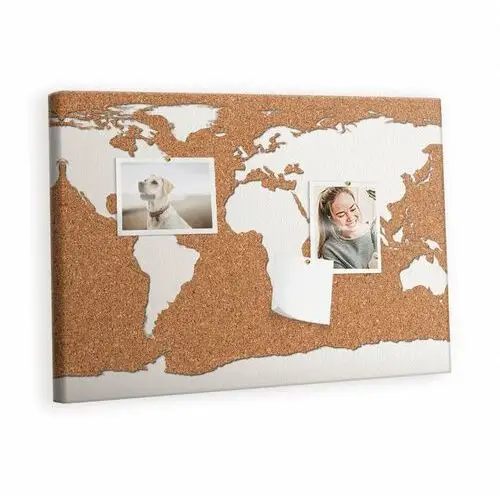 Tulup Kolorowy organizer - tablica korkowa z pinezkami - korkowa mapa świata 60x40 cm