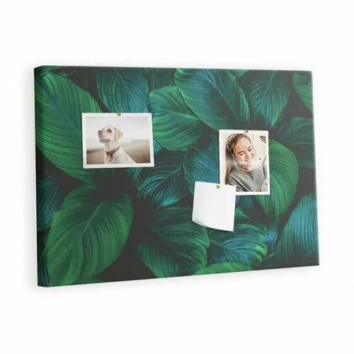 Tulup Kolorowy organizer - tablica korkowa z pinezkami - przyroda liście 60x40 cm