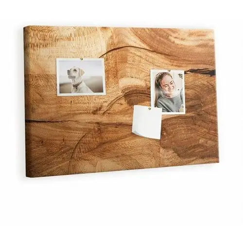 Kolorowy Organizer - Tablica Korkowa z Pinezkami - tekstura drewna 60x40 cm