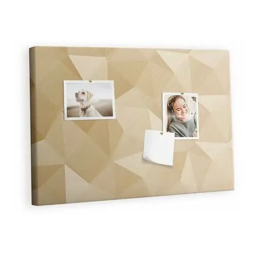 Tulup Kolorowy organizer - tablica korkowa z pinezkami - trójkąty abstrakcja 60x40 cm