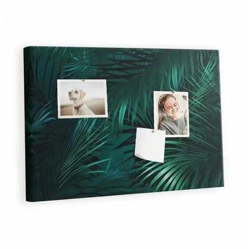 Kolorowy organizer - tablica korkowa z pinezkami - tropikalne liście 60x40 cm Tulup