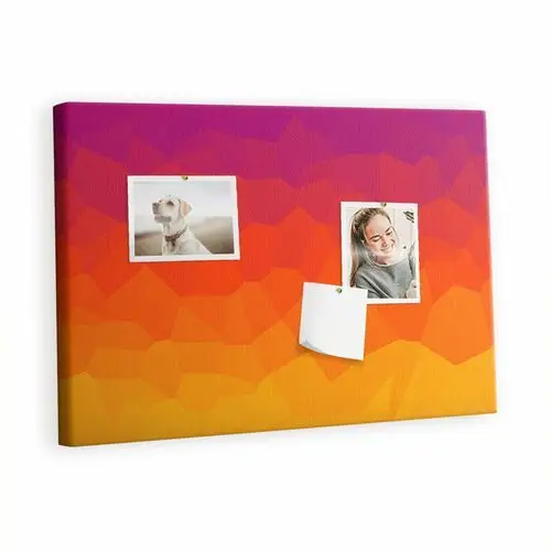Tulup Kolorowy organizer - tablica korkowa z pinezkami - wschód słońca 60x40 cm