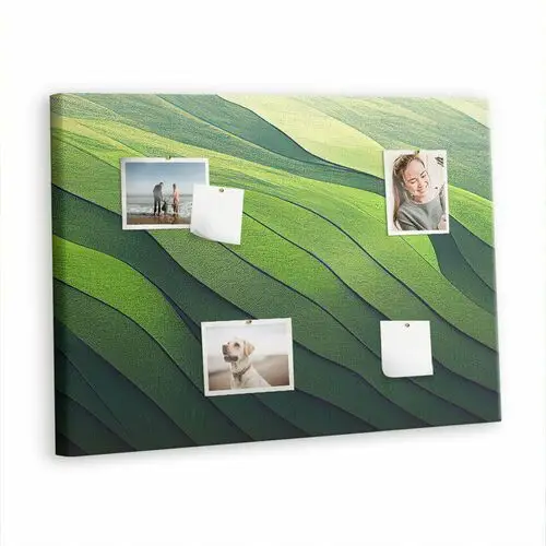 Tulup Korkowa plansza z pinezkami - 100x70 - abstrakcja zielone pola