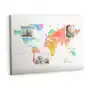 Korkowa Plansza z Pinezkami - 100x70 - Akwarelowa mapa świata Sklep