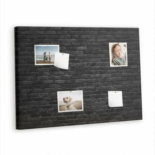 Korkowa Plansza z Pinezkami - 100x70 - Ciemna ściana cegły