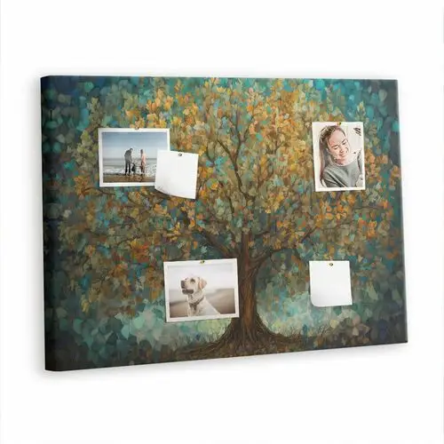 Tulup Korkowa plansza z pinezkami - 100x70 - drzewo mozaikowe