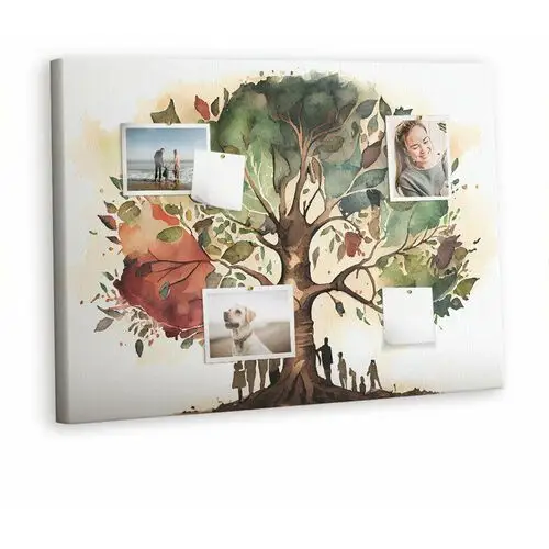 Tulup Korkowa plansza z pinezkami - 100x70 - drzewo rodzinne