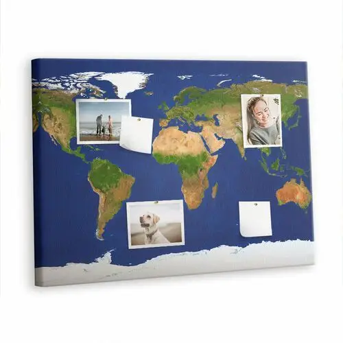 Korkowa Plansza z Pinezkami - 100x70 - Duża mapa świata