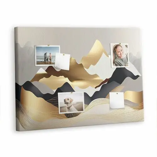 Korkowa Plansza z Pinezkami - 100x70 - Góry abstrakcja