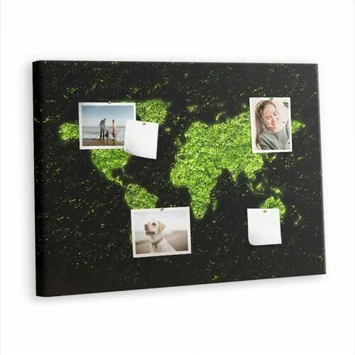 Korkowa Plansza z Pinezkami - 100x70 - Mapa śwata
