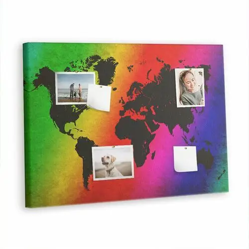 Korkowa Plansza z Pinezkami - 100x70 - Mapa świata