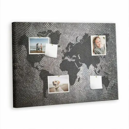 Tulup Korkowa plansza z pinezkami - 100x70 - mapa świata beton