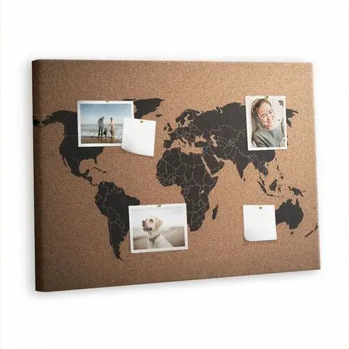 Korkowa Plansza z Pinezkami - 100x70 - Mapa świata