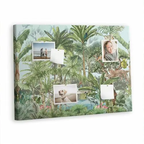 Korkowa Plansza z Pinezkami - 100x70 - Natura dżungla przyroda