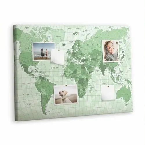 Korkowa Plansza z Pinezkami - 100x70 - Polityczna Mapa Świata