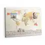 Korkowa Plansza z Pinezkami - 100x70 - Projekt mapy świata Sklep