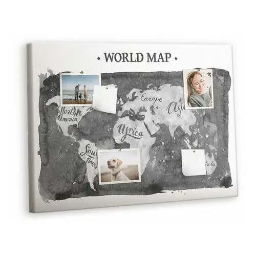 Tulup Korkowa plansza z pinezkami - 100x70 - retro mapa świata