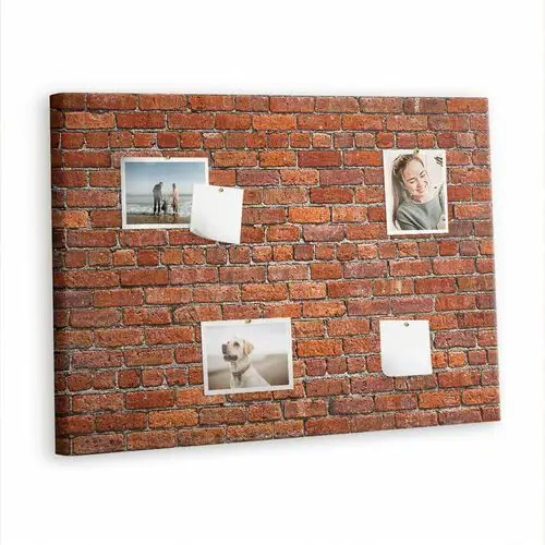 Korkowa Plansza z Pinezkami - 100x70 - Stara ściana cegły