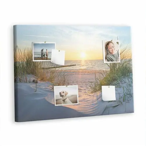 Tulup Korkowa plansza z pinezkami - 100x70 - zachód słońca na plaży