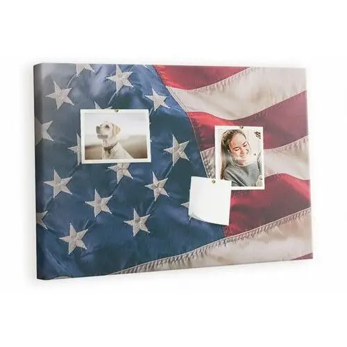 Tablica korkowa 60x40 cm, wzór Amerykańska flaga