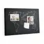 Tablica korkowa 60x40 cm, wzór Obrys mapy świata Sklep