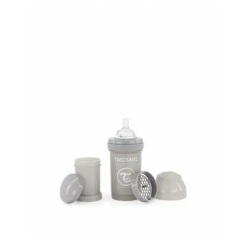 TwistShake butelka antykolkowa 180ml pastel grey smoczek S 0m+